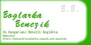 boglarka benczik business card
